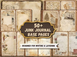 Junk Journal Base Pages, Vintage Writing Journal Pages, Neutral Antique Scrapbook Backgrounds US A4 Digital Download - Etsy