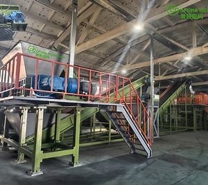 [Hot Item] Double Shaft Shredder 50-150 Tdf Waste Scrap Tire Recycling Machine Primary Shredder