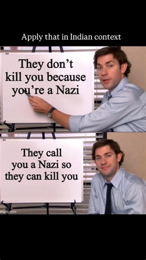 voice on Instagram: "✨ Context Matters. Labels Matter More. ✨ In today’s India, conversations—whether online, on TV debates, or even at chai stalls—can heat up faster than a pressure cooker. 🔥 This meme shows a man pointing to a whiteboard with a provocative message about how labels can be misused. While the meme uses extreme wording, the underlying idea reflects something we see around us: 👉 People often get branded with loaded terms—“anti-national,” “urban Naxal,” “bhakt,” “com