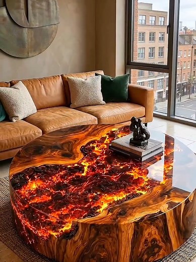 Luxury Lava Epoxy Resin Coffee Table | DIY Timelapse