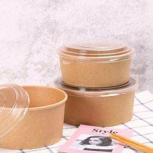 [Hot Item] Takeaway White Paper Soup Cup Disposable Food Containers Noodle Cup 16oz Paper Soup Cups Disposable