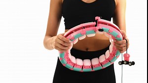 Sport Package with Extra Large Smart Weighted Hula Hoop with 28 Detachable Knots for Plus Size Adults- Waist Trimmer - Rope - Carry Bag - Resistance Band, Infinity Hoola Hoop