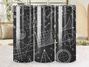 Math Equations Tumbler Wrap: Chalkboard Science Design (digital Download) - Etsy Canada