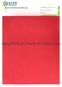 [Hot Item] 8oz 100% Cotton Flame/Fire Retardant Twill Fabric 20*16 Red