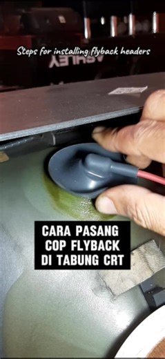 How to install a flyback header into a CRT tube socket #electronic #flyback #header #crttv #tubesocket #transformer #stepup #tutorials #guide #solutions #service | Herman Suhaemi