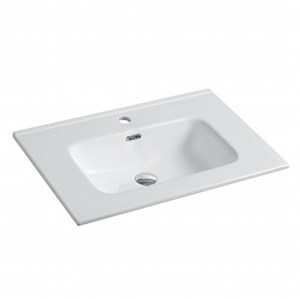 [Hot Item] Thin Edge Vanity Ceramic Bathroom Hand Wash Basin Cabinet Hand Countertop Sink