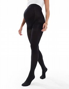 Lindex MOM Maternity 120 denier tights in black | ASOS