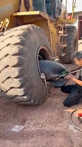 Rescue Loader! Puncture Tire Inner Tube Replacement! #mechanic #mechanicjames #automotive #repair #restoration #viral #shorts #reels | Mechanic James Team