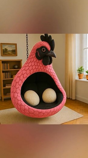 Funny chicken hanging lounge chairs | Trending Art Works