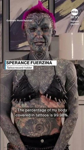 Woman bags world records for most tattoos - ABC News