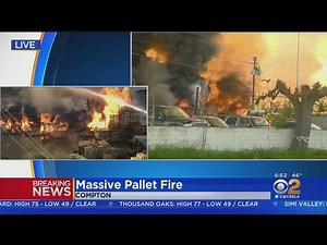 Massive Blaze Breaks Out At Compton Pallet Yard, Sparks Transformer Explosions