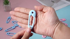 12 Pack Large Blue Plastic Safety Pins, 2.5 Inch Baby Pins for Boy Baby Shower Game, Thick Heavy Duty Reusable Gender Reveal Party Favor Charms & Table Decor