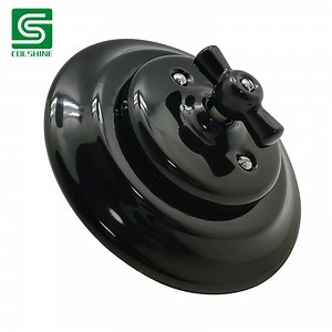 [Hot Item] Ceramic Light Rotary Switch Flush Mounted Installation Vintage Porcelain Socket