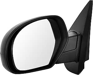 YITAMOTOR Left Driver Side Mirror Compatible with 2007-2013 Silverado Sierra 1500 2500 3500, 2008-2014 Silverado Sierra 2500 3500, Manual Folding Towing Mirror Black