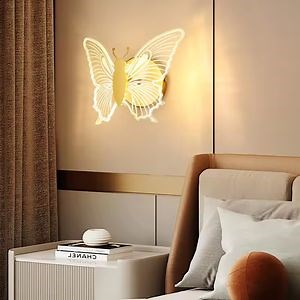 [Hot Item] Home Decoration Modern Wall Lights Creative Butterfly Room Wall Lamp LED Changing Color Wall Bracket Light