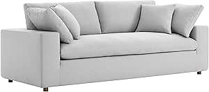 Modway EEI-4860-LGR Commix Down Filled Overstuffed Sofa, Light Gray