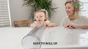 ETECHMART Clear Plastic Table Cover Protector Rectangle 42 x 78'', Thick Waterproof Transparent Table Protector for Dining Table, Non-Slip Heat Resistant Clear Desk Mat for Kitchen Office Desktop