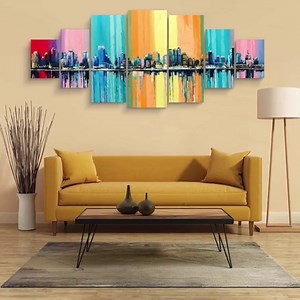 Startonight Canvas Wall Art Black and White Abstract Boats Crayon Draw, Picture Painting Stretched Print, Modern Artwork for Living Room, Office Ready to Hang Home Decor Large 32" x 48"