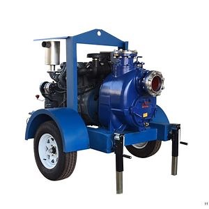 [Hot Item] Easy Maintenance Non-Clogging Self Priming Diesel Engine Driven Water Centrifugal Pump with Trailer