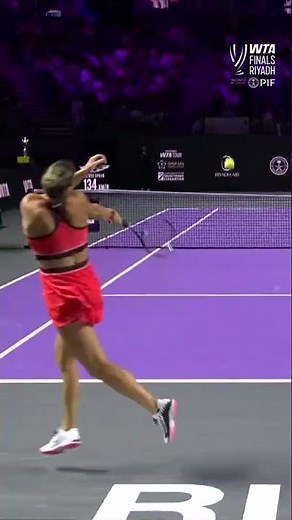 POV: Facing Elena Rybakina in the WTA Final 👀 #WTA #WTAFinalsRiyadh