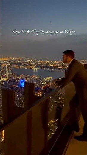 🌃 Inside a $250 Million New York City Penthouse at Night ✨🏙️ #Shorts