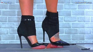 Destroying His Cock & Balls Under My Old Party Heels - Bug Cam - A123BUG