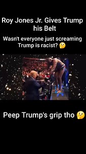 MMA champ Jon Jones Jr. gives Trump his championship belt. #fy #foryou #foryourpage #foryourpagetiktok #trump #trump2024 #donaldtrump #jonjones #mma #mmafighter #mmafighters | Kev Ramon