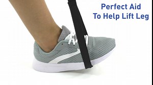 TKWC INC - Leg Lifter Strap - Rigid Foot Loop, Hand Grip, Ideal for Seniors Recovering, Adults, Elderly, Disability - Great for Cars, Wheelchairs, Beds, Chairs, Couch and More.