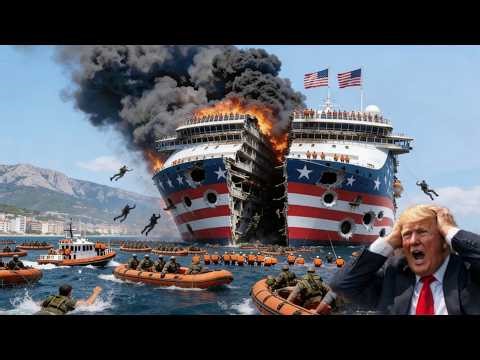 11 minutes ago! A US aircraft carrier carrying 18,000 generals was sunk by a Russian SU-57.