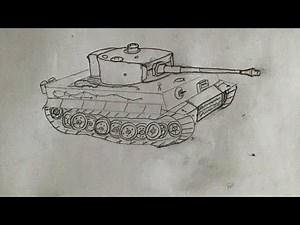 How to draw a tiger tank