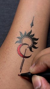 545K views · 2.3K reactions | How to make easy moon  and sun ☀️ temporary tattoo idea …. #fblifestylechallenge #tattooing #tattooart #inked #art | Ink Creation | Facebook