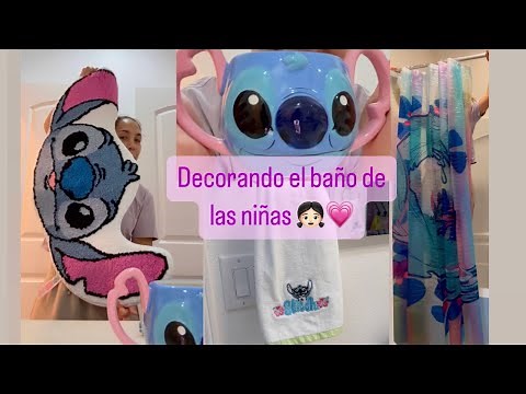 Decorando el baño de las niñas 👧🏻🛁💗 #Stitch