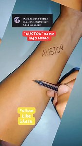 2.2K views · 14 reactions | "AUSTON" name logo tattoo design #reels #aliens #errolspencejr #NationalCheesecakeDay #onlythedarkest #name #drawing #tattoo #tattooed #tattooart #tattooartist #simpletattoo #vectorart #logomore #newtopographics #tattoolife #tatts #tattooing #tattooist #vector #mlbbhighlights #MLBB #logotattoo #tattoologo #nametattoo #tattooideas Mark Auston Bernardo | Marjune Lacaza Cagampang | Facebook