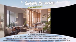 Small Reception Desk with Counter Receptionist Desk Modern Front Table Checkout Counter Table Retail Counter for Reception Room/Salon/Office/Store/Shop/Clinic/Home Black 31inch/80cm