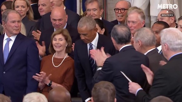 Obama arrives solo to Donald Trump's second inauguration