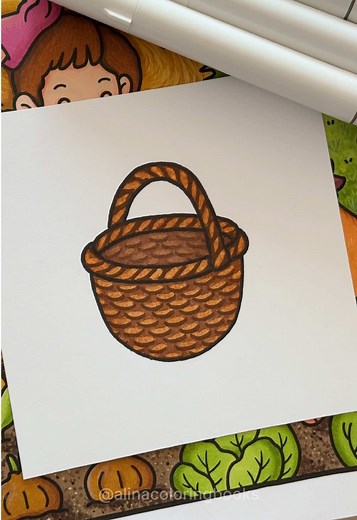 Wicker Basket Texture Coloring Tutorial