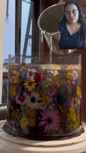 31K views · 489 reactions | Tutorial de pastel con cobertura de gelatina y flores comestibles, está chica es una genia 朗朗朗朗❤️‍❤️‍❤️‍❤️‍❤️‍ | Dulce educación | Facebook