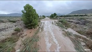 🎥💧Rambla de Minateda esta mañana, a su paso por Agramón. #Albacete #meteoAB © José Rafael Cano | METEOHELLÍN