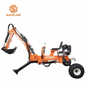 [Hot Item] Hot Sale Farm China Mini 360 ATV Towable Backhoes Price New Gasoline Mini Towed Backhoe for Tractor