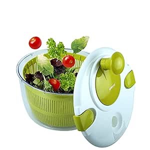 OVOS Salad Spinner Large 5.58Qt, Lettuce Spinner with Secure Lid Lock & Rotary Handle, Fruits Spinner Dryer Vegetable Washing Dryer Quick Dry Design BPA Free