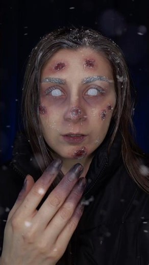 Frostbite Makeup Tutorial 🥶❄️ Should’ve stayed inside #makeup #frostbite #tutorial #sfx #shorts