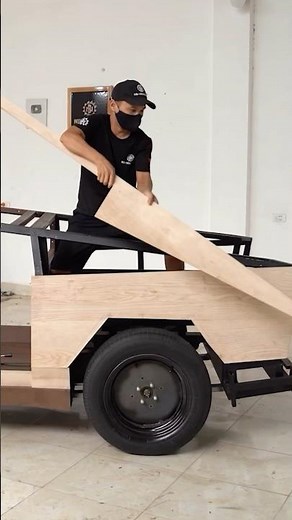 Dad Builds CyberTruck Wood is highly Appreciated by Genius Elon Musk #1 #ndwoodart #homemade