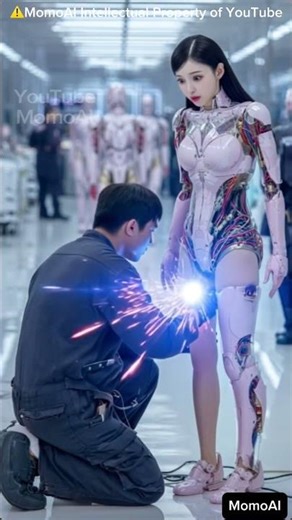 Humanoid Robot 2040 Trains Humans #IRC #robot #humanoid #AIart