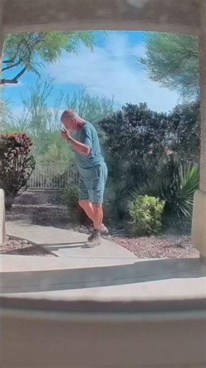 Man Gets Caught Looking At Me Through My Window, Then Covers his Face. #funny #vlog #voyeur