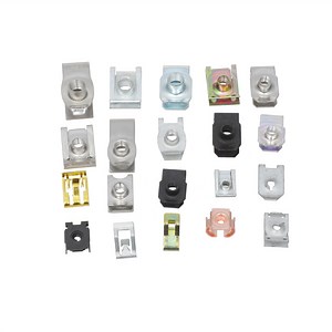 [Hot Item] Sheet Spring Nuts with Tapping Screw Thread Square Lock Cage Nut Carbon Steel Yellow Zinc Plated Finish U Type Clip Nut
