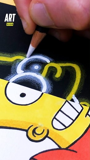 1.8K views · 156 reactions | I draw Bart Simpson's neon version ... "Ay, caramba!” ️ #tuto #art #drawing #paint #creative #fun #bartsimpsons #neon | Art Room | Facebook