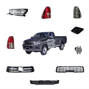 [Hot Item] Hilux LED Lights Head Lamp Tail Lamps with Fog Light Bumper Grille Rear Bumpers Support for Toyota Hilux Accessories Pickup 2015