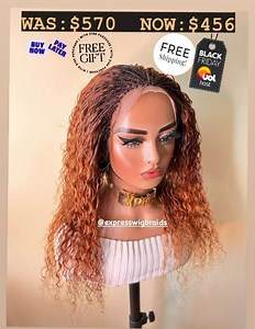 WIG NAME: 100% HUMAN HAIR WET & WAVY MICRO BRAID WIG-INDIANA 20% OFF...