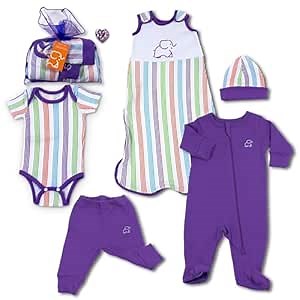 Unisex-Baby Clothes Gift Set, 100% Cotton, 3-6 Month, Purple