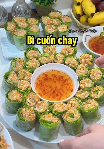 Bì cuốn chay - Cách làm bì cuốn chay ngon, xinh xắn